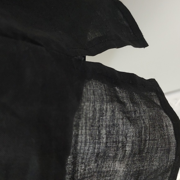 Linen Camp Shirt XXL Black 2X - Picture 3 of 6